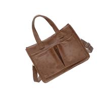 CAZSTYK Premium PU Leather Bag for Women Thin Work Passenger Shoulder Bag with Multiple Pouches Plantbased Leather Passenger Shoulder