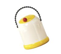 CAZSTYK Press Lid Trash Can with Handle for Home Desktop Waste Bin Basket Garbage Container Decoration Gift Desk Trash Can