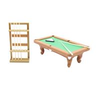 CAZSTYK Pretend Play Small Billiards Set Including Removable Parts Encourage Motor Skills Development for Kids Tiny Pool Table Toy
