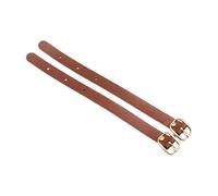 CAZSTYK Pu Leather Luggage Straps Name Tages Loop for Identification Cards Leather Luggage Tages Loop with Alloy Buckle