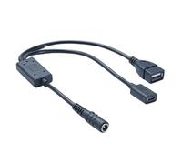 CAZSTYK PVC DC5.5x2.1mm to USB/Type C Female Converter Cable for 5V Devices Phone Tablets Electronics Charging Type C USB Processor