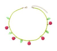 CAZSTYK Raspberry Acrylic Necklace Featuring Small Beads for a Stylish Look Accessory for Any Outfit and Gift Giving Fashion Necklace
