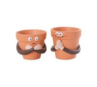 CAZSTYK Resin Prayer Hand Planter Pots with Expressive Faces Unique Prayer Pose Flower Pots for Succulents and Small Plant Succulents Flowerpots