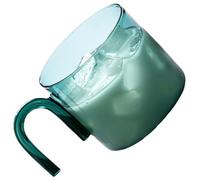 CAZSTYK Round Single Glass Coffee Mug 300ml Clear Cup for Cappuccinos Transparency Espresso Drinkware Elegant Glassware Office Friendly Glass Mug