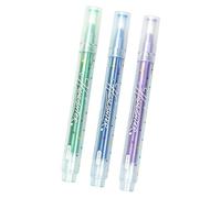 CAZSTYK Scented Highlighter Markers 3 Pack Glitter Fiber Tip, Foam glass | Planner Styling, Visible Text Emphasis