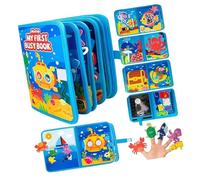 CAZSTYK Sea Themed Felt Activity Book for Preschoolers Learning Toy Includes Life Skills Activities Portable Design Coloring Pages Activity Book