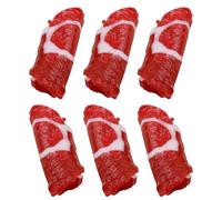 CAZSTYK Simulation Lamp/Beef Roll Meat Model for Kids Learning Kitchen Pretend Play Hot Pots Restaurant Scene Setting Accessory Kitchen Play Food Model