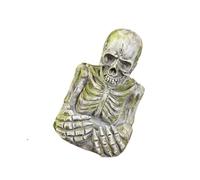 CAZSTYK Skeleton Bird Feeder Statue Resin Skeleton Shaped Weather Resistant Garden Habitat for Bird Lover Wooden Butterfly House Hanging Garden