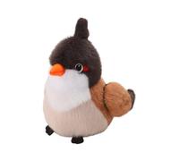 CAZSTYK Snuggly Bird Doll Furry Interactive Toy for Kids Shoulder Pet and Creative Decors Portable Realistic Bird Plushie Pals