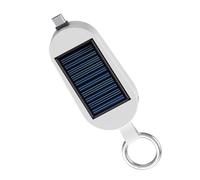 CAZSTYK Solar Type C Charging Adapter Keychain 3W Output and LED Display for Phones Earphones and More Travel and Portable Type C Adapter
