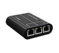CAZSTYK Space Saving POEs Ethernet Switches with 1 in 3 Out Port Minimizing Additional Power Cables Supporting IEEE802.3af / at for Efficient Infrastructure Gigabit POEs