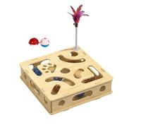 CAZSTYK Stable Toy with Wooden Mazes and Bells for Fun and Nails Maintenance Intelligence Game