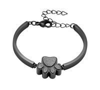 CAZSTYK Stainless Steel Cremation with Paw Pendant, Black