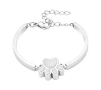 CAZSTYK Stainless Steel Cremation with Paw Pendant, Silver