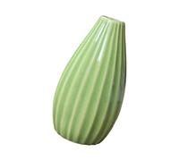CAZSTYK Stylish Ceramic Flower Vases with Vertical Textured Plant Pots Fit Various Home Decors Great for Centerpieces or Gift Heat Fired Vases