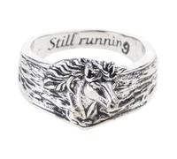 CAZSTYK Stylish Kirsite Horse Design Rings Inspired Artwork Unique Engraved Rings Festival Accessory for Daily Wear Festival Accessory