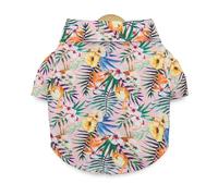 CAZSTYK Summer Pet Lapel Neck Shirt Jumpsuit Dogs Clothes Simple Jumpsuit for Small Clothes Spring Walking Clothing Shirts for Large Custome for Summer Funny for Small Leaves Print