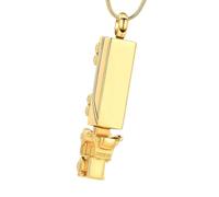 CAZSTYK Symbolic Journey Memorials Pendants in Rustless Steel Train Shape Safe Sealing for Cherished Memories Comfortable Pet Loss Pendants