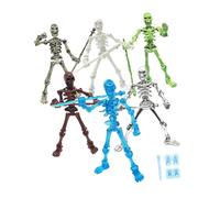 CAZSTYK T 13 Skeleton Action Figures Set Dummies, Titans Minis Skeletons Action Figure Multi-Jointed Movable 3D Printed Toy Desktop Decorations