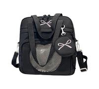 CAZSTYK Trendy Transparent Window Bag Lightweight Nylon Design Adjustable Crossbody Strap Roomy Essential Handbag For Teen Girls Transparent Anime Bag