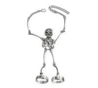 CAZSTYK Unique Skeleton Arm Cuff Jewelry Alloy Construction Gothic Present for Halloween Enthusiasts Fashion Lovers Skull Hand Chain Halloween Accessory