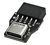 CAZSTYK USB 2.0 Front Panel Header Adapter, 9pin to C Internal Connection for Motherboard Conversion