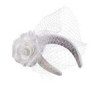 CAZSTYK Vintage Fascinator Headband Exquisite Rose for Party Wedding Costume Pillbox Hat Lady Headwear for Funeral/Wedding