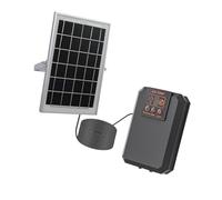 CAZSTYK Water Habitat Oxygen Unit 6W Two Connection USB Rechargeable Featuring Easy to Use Panel for Fish Care Low Solar Ventilation Fan