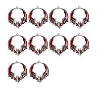 CAZSTYK Winglike Charm Mixture Jewelry for Halloween Parties Thin Plan in Midnight White Dyes Halloween Costuming Jewelry