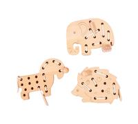 CAZSTYK Wood Animal Star Stringing Toys Set Toddler Threading Educational Learning for Gifts Boys Girls Fun Rope Games for Kids