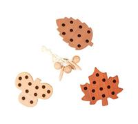 CAZSTYK Wood Animal Star Stringing Toys Set Toddler Threading Educational Learning for Gifts Boys Girls Fun Rope Games for Kids