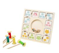 CAZSTYK Wood Board Game For Kids Animal Matchings Fun With 96 Card 3 Dices 4 Suction Sticks For Ages 4 6 Social Skills Development Game