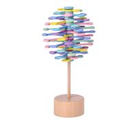 CAZSTYK Wood Lollipop Toy Rotating Stress Relief Fibonacci-Sequence Fidgets for Adults Antistress Funny Rotating for Children