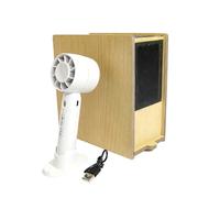 CAZSTYK Wooden Avian Food Shell Blower Including Integrated Fan for Efficient Hull Separation and Clean Feeding Natural Wood Bird Care Tool