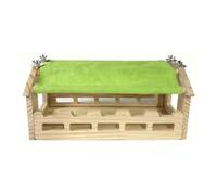 CAZSTYK Wooden Play Passage and Resting Area for Parrots Chinchillas Small Pets 35.5cm Safe Chewable Fun Habitat Permanent Wooden Tunnel