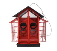 CAZSTYK Yearlong Feeding Answer Bird Supplier Highlighting Two Compartments Side Suet Enclosures and Permanent Metal Construction for Outdoor Use Bird Supplier