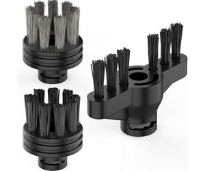 CB-08C Replacement 1 Pack Nylon Brush, 1 Pack Brass Brush & 1 Pack Grout Brush for Steam Cleaner, Replacement Steam Cleaner Accessories for Cleaning Tile, Grout, Grill, Floor, Car, Window Track