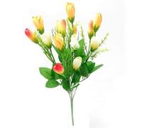 CB Artificial Silk Peach Crocus Spring Bush/Bunches/Bouquet/Spray Memorial Flowers