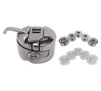 CB Bobbin Case + 5 Metal Bobbins + 5 Plastic Bobbins for Singer, Pfaff, Carina, Lidl, Aldi, FIF, TCM, AEG, Privileg, Janome, Veritas, Toyota, Quasatron, Amysa, W 6, etc.