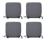 CB CASABELLA 6 Removable Elegant Chair Pads Seat Pads for Home Dining Room Kitchen Office Garden Patio 38X38Cm Silver Chairpads Seatpads With ties