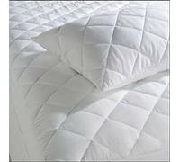 CB CASABELLA THE ULITMATE LINEN Extra Deep Quilted Matress Protector 12'' Fitted Bed Cover Polycotton Mattress Protectors (4 Ft Double 40cm deep)