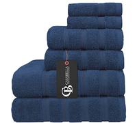 CB CASABELLA THE ULITMATE LINEN Luxury 6 pcs Towels Bale Set 600 gsm Towel Set BathSheet,hand and Face Towel (6 piece set, Royal Blue)