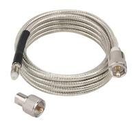 CB Coax Cable 8FT, RG8X FME Female to UHF PL-259 Male with FME Male to PL-259 Adapter, Low Loss RF Coaxial Cable for Antenna, CB Radio, Ham Radio, Marine, Mobile, and GPS Systems