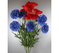 CB Imports Bunch of Artificial Poppies and Cornflowers