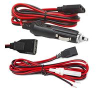 CB Power Cord 3 Pin Plug Cable 2-Wire 15A Fused Replacement with 12V Car Cigarette Lighter Plug for Cobra Uniden Midland Mobile CB Ham Radio (3PIN 2PACK)