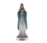 CB Praying Our Lady of Grace The Virgin Mary Rosary Holder Statue Figurine, 8 Inch