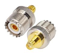 CB Radio Adapter SO-239 PL-259 UHF Female to SMA Female Plug RF Adapters for CB Antenna CB Aerial Ham Radio Walkie Talkie Handheld Radio Two way Radio Pack of 2