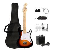CB SKY 32 Inch Kids Electric Guitar Beginner Kit, Junior 1/4 Size Mini Electric Guitar for Children with 5W Amplifier, Beautiful Chritsmas Guitar Gifts (Sunburst-bag)