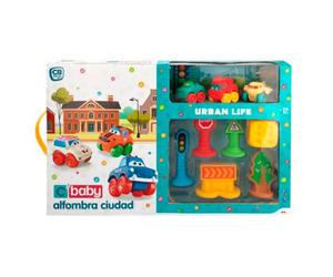 Cb Toys City Carpet With Preschool Soft Vehicles 144x100 Cm