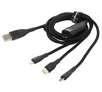 3in1 USB cable Baseus Flash Series 2, USB-C + micro USB + Lightning, 100W, 1.2m (black)